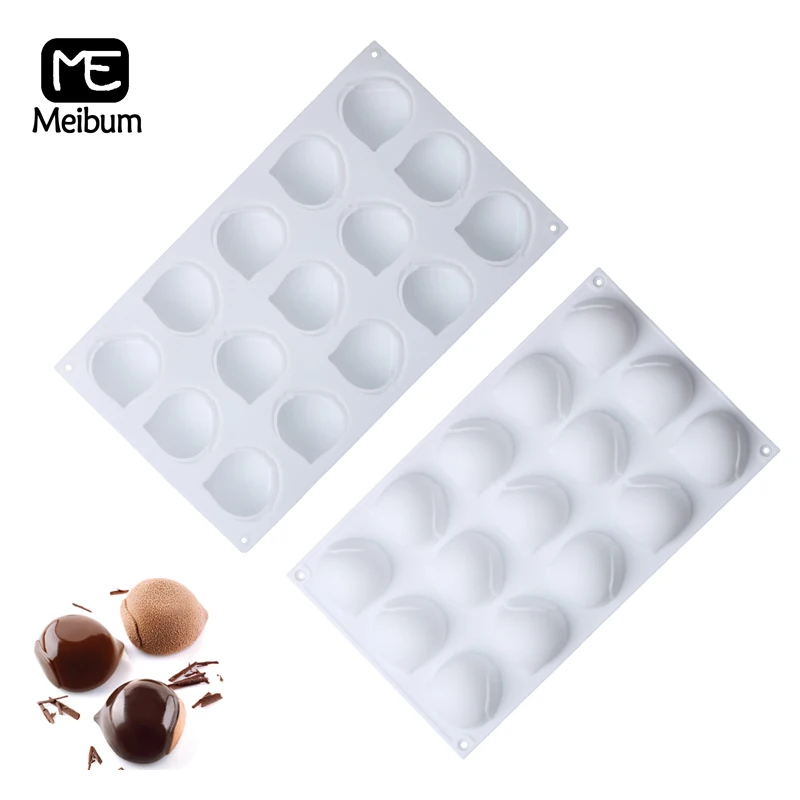 

Meibum 15 Cavity Hazelnut Shape Silicone Cake Mold DIY Mousse Dessert Pastry Decoration Mould Chocolate Fondant Pan Baking Tools