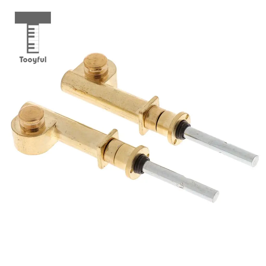 Tooyful Durable 2 Pieces Copper Vortex Erhu Axis Shaft Mechanical Axis String Instrument DIY Parts 9cm