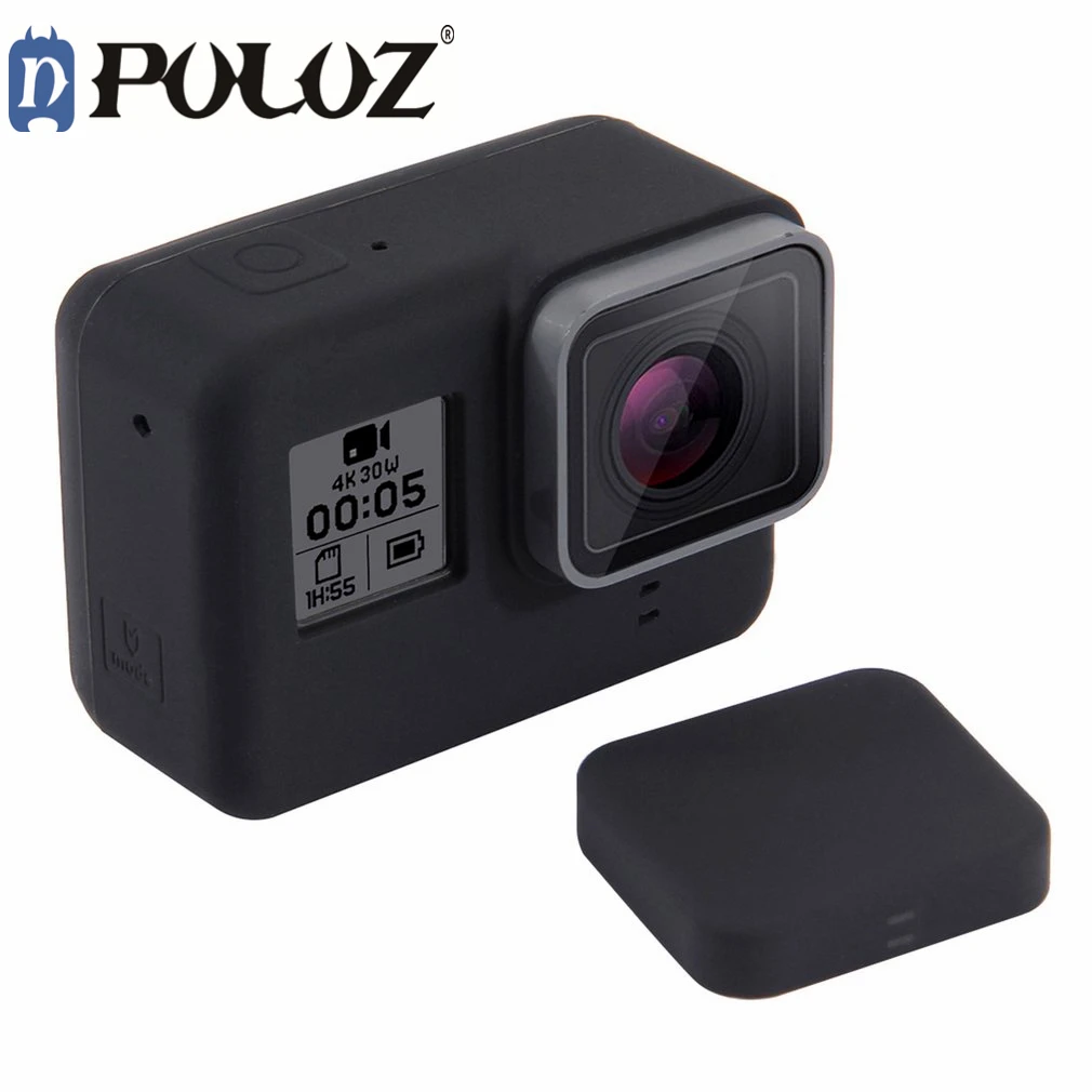 

PULUZ Camera Soft Silicone Protective Case with Lens Cap Cover for Gopro Hero 5 Black Camera for GoPro Accessories