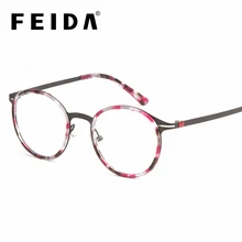 Оправа для очков в цветочек Женская оптическая оправа для очков ретро круглые прозрачные стекла es миопия, Гиперметропия Женская оправа с прозрачными линзами