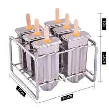 6 шт. леденец из нержавеющей стали тип формы 1, Круглый двойной слот, для формования мороженого