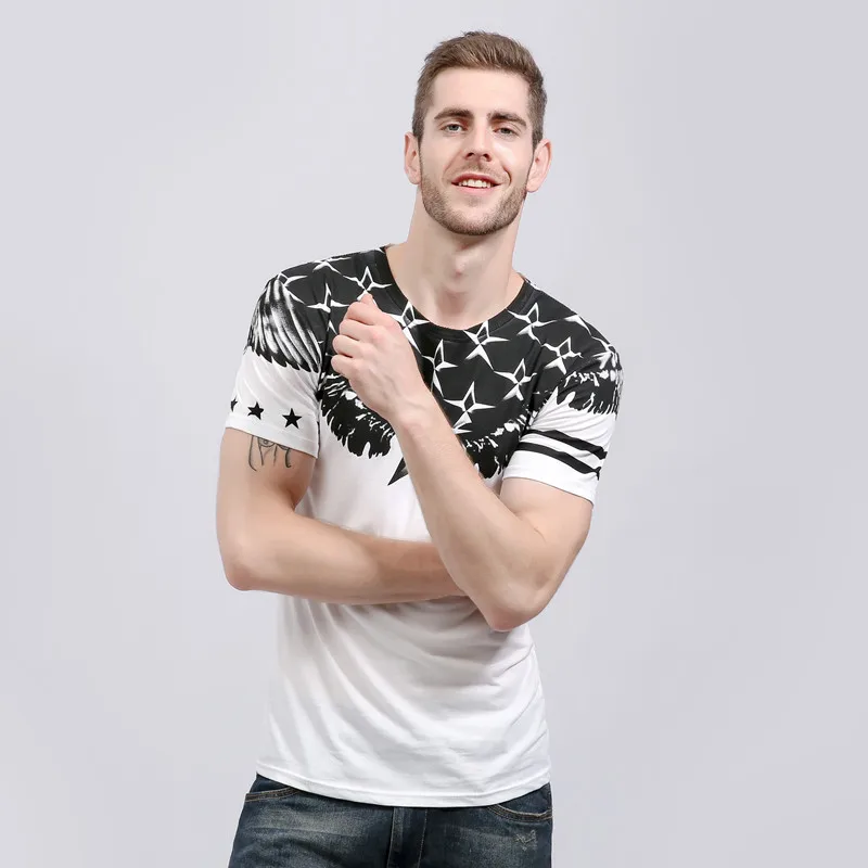2018 Summer High Quality Men's T Shirt Printing Cotton T Shirts Slim Fit T Shirt Brand Clothing