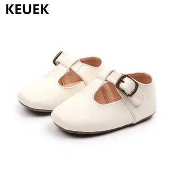

New Spring Children Shoes Girls Boys Genuine Leather Rubber Soft bottom Non-slip Toddler Shoes Baby Kids Flats 041