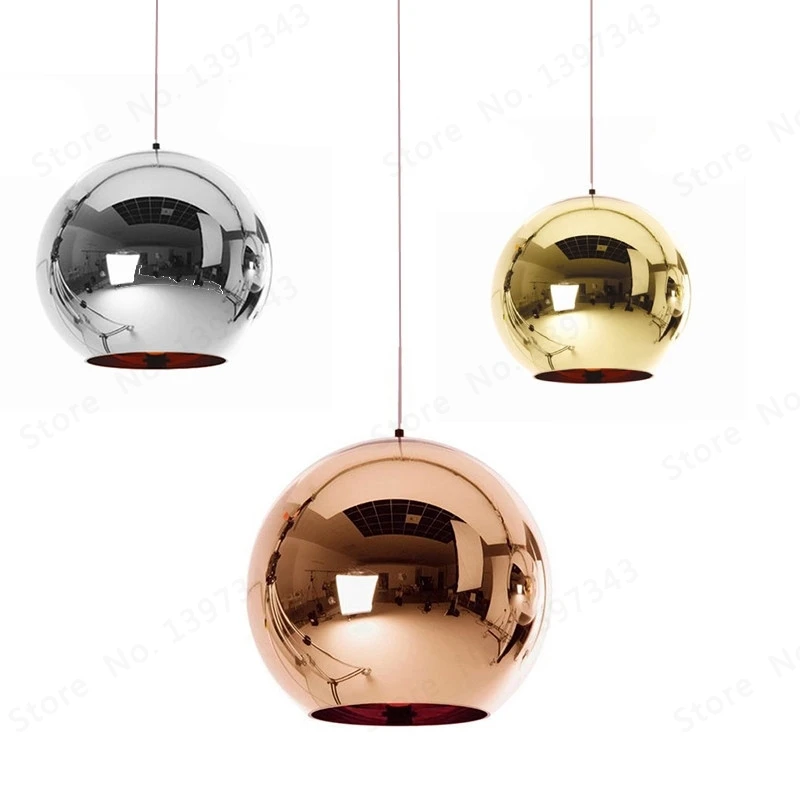 País das Maravilhas Bola de Luz do Candelabro Tira de Cobre Moderno de Vidro Lâmpada de Natal Levou Pingente Sombra Mirror Ball Luz Lustre da 21 High Quality pendant lamp