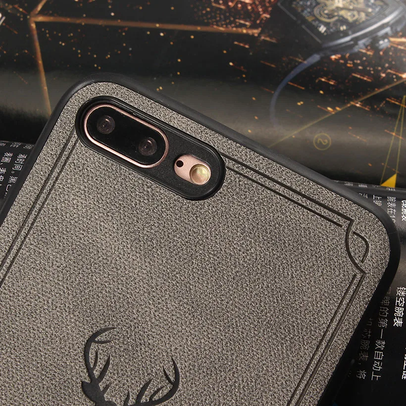 Luxury Case For iPhone 8 Plus Case iPhone X 10 6 6S 7 8 Plus Cover Shockproof 3D Deer Fundas Coque iPhone Case 7 For Xiaomi Mi 8