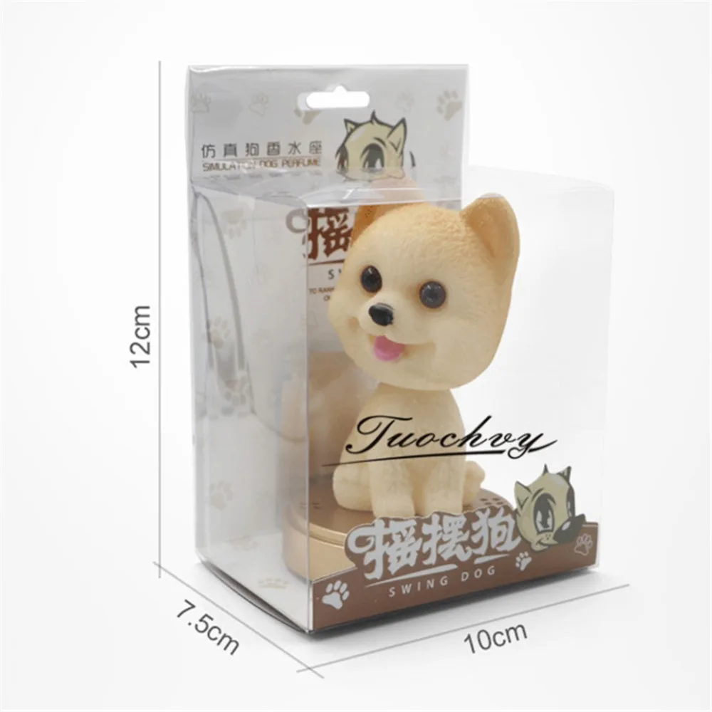 Car Ornament Nodding Dog Air Freshener Auto Perfume Decoration Bobblehead Dog Dash Toy Car Rocking Shaking Head Dog Air Purifier