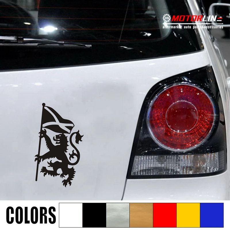

Scottish Lion Rampant with Flag Scotland Decal Sticker Car Vinyl pick size color