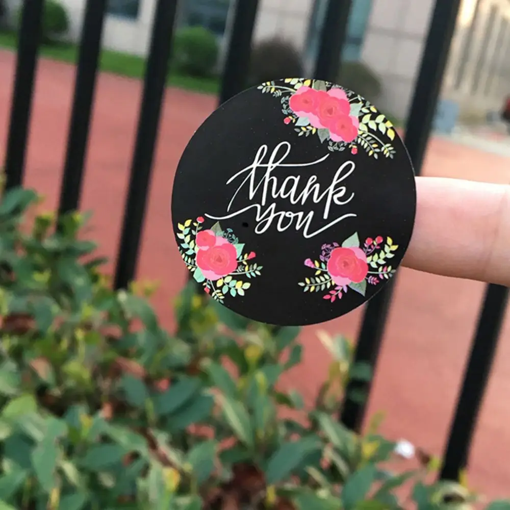 120 pcs/lot Cute Flower Thank You Series Round Seal Sticker Mutifunction DIY Decorative Gifts Package Labels | Дом и сад