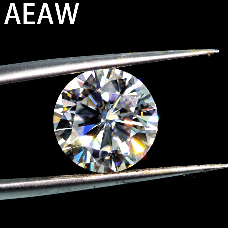 

Round Brilliant Cut 1.0ct Carat 6.5mm F Similar to charles colvard Moissanite Loose Stone Excellent Cut Grade Test Positive