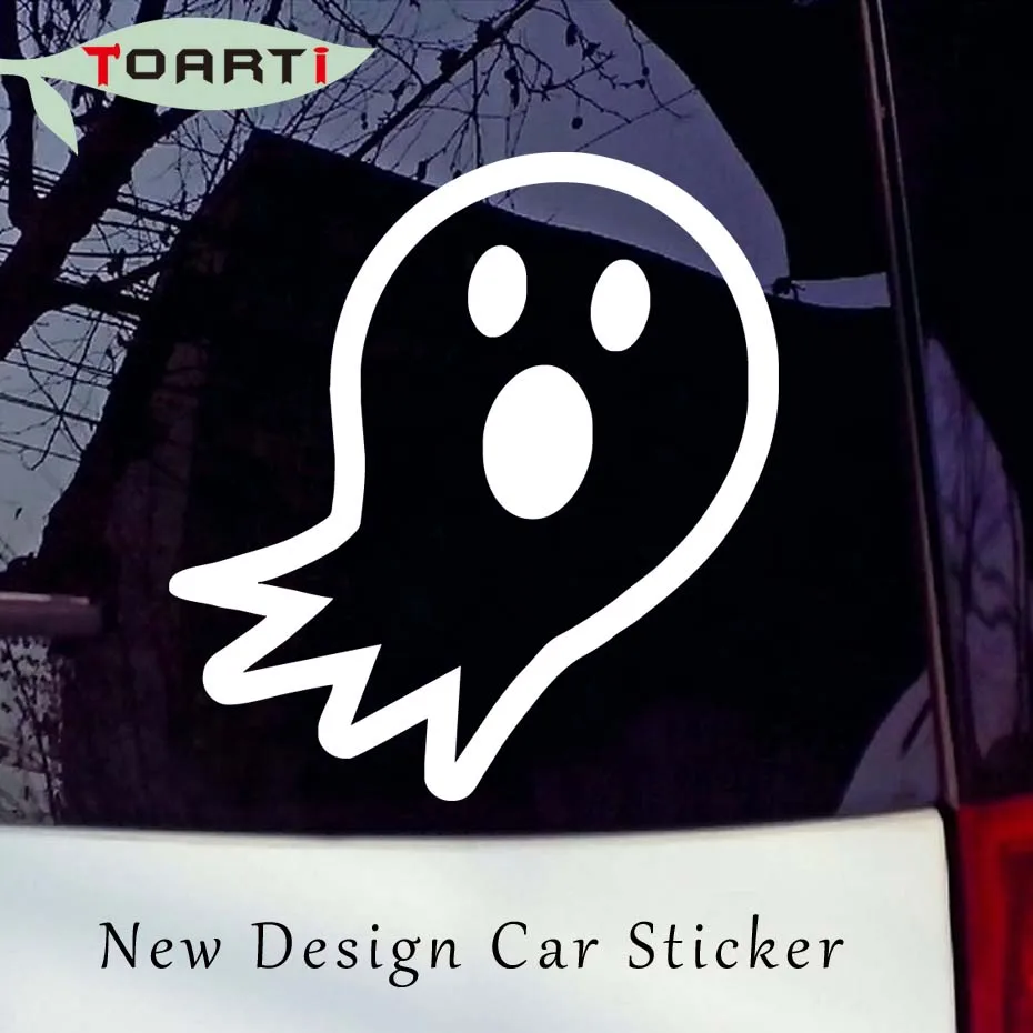 11.9*12.7CM Cartoon Ghost Car Sticker Halloween Vinyl Truck Window Car