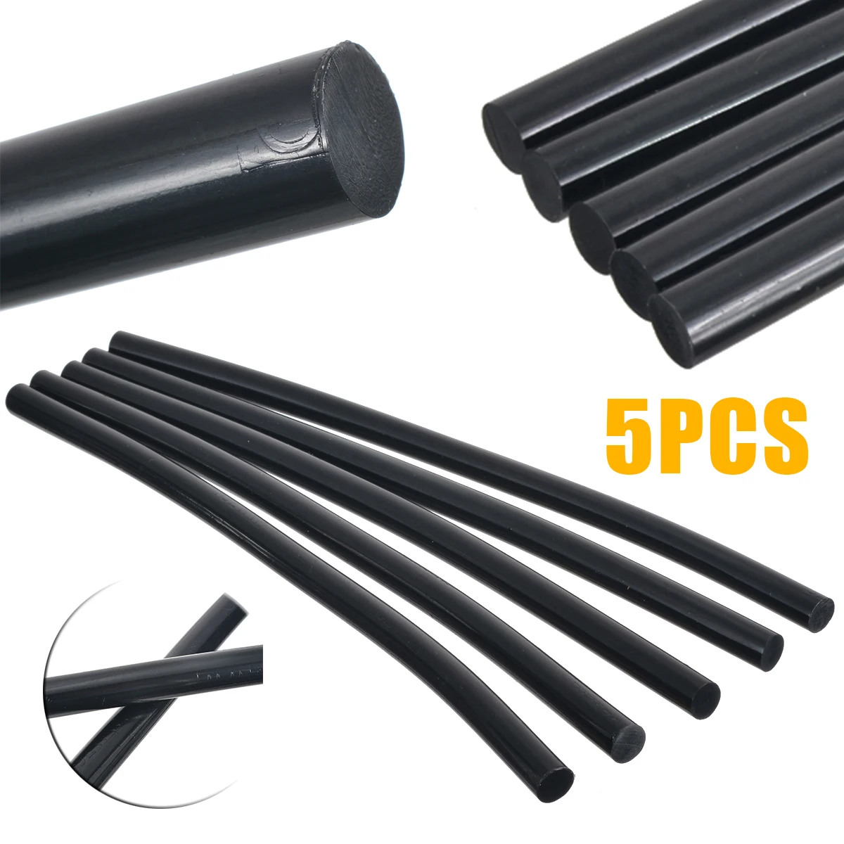 Auto Dent Repair Tools 5pcs Hot Melt Glue Sticks Car Body Paintless Dent Repair Puller Tool Black