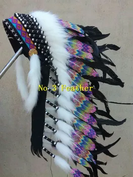 

36 inch high feather Headdress handmade feather headdress for party costume dancewear