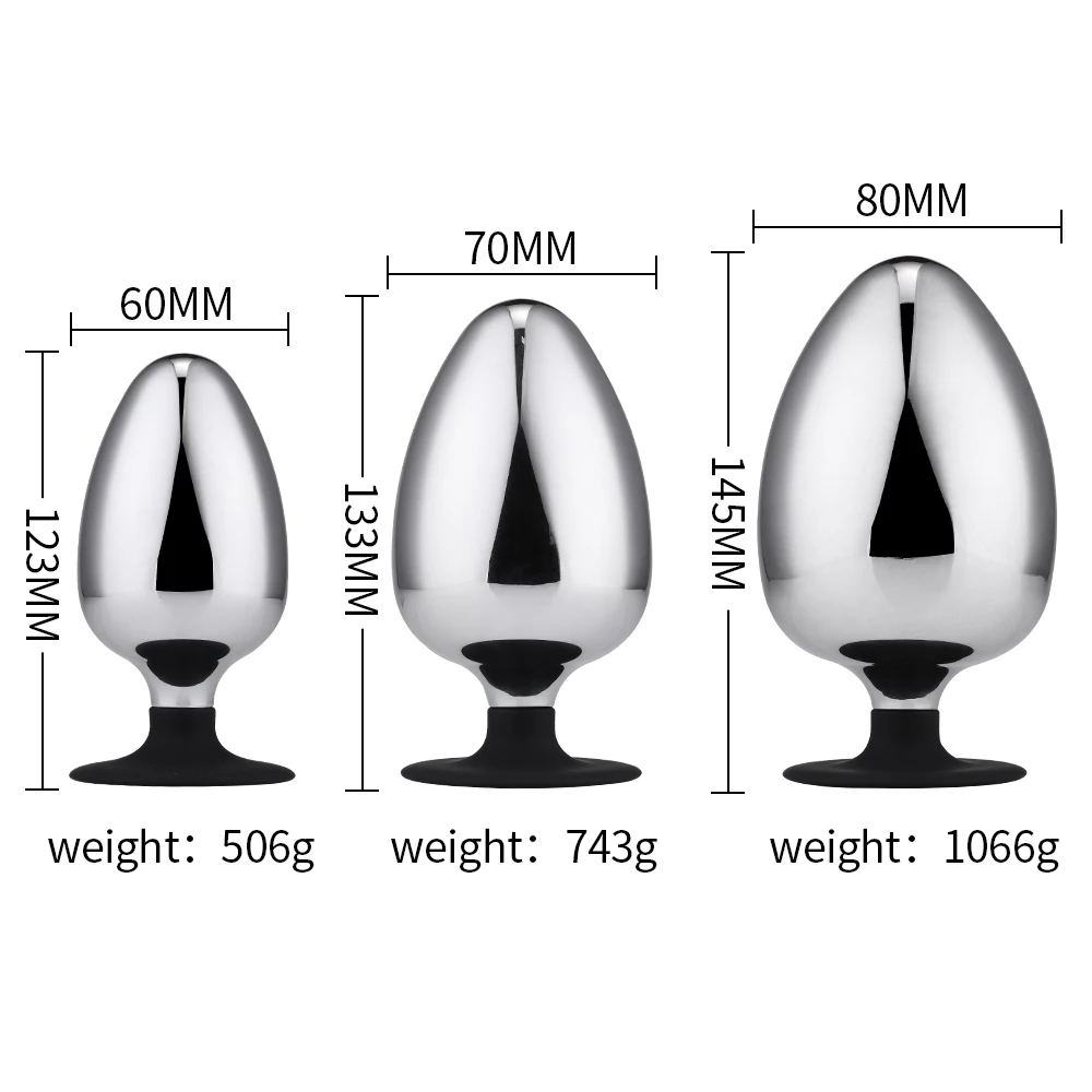 60/70/80mm Huge Metal Butt Plug Big Anal Anus Expander Dilatador Prostate Massager Male Masturbation Sex Toys For Men |