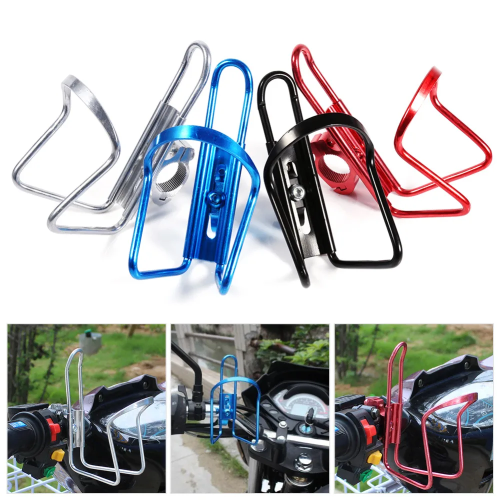 1X 7//8-1/'/' Motorcycle Bike Handle Bar Drink Cup Holder Beverage Water Bottle Red
