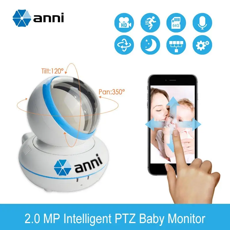 1080P Pan/Tilt PTZ Wireless IP Night Vision Surveillance Camera Wireless Security IP Camera WiFi Network for Baby Monitor mini wifi ptz ip camera wireless hd 1080p webcam night vision audio pan tilt sd card surveillance network baby monitor video cam