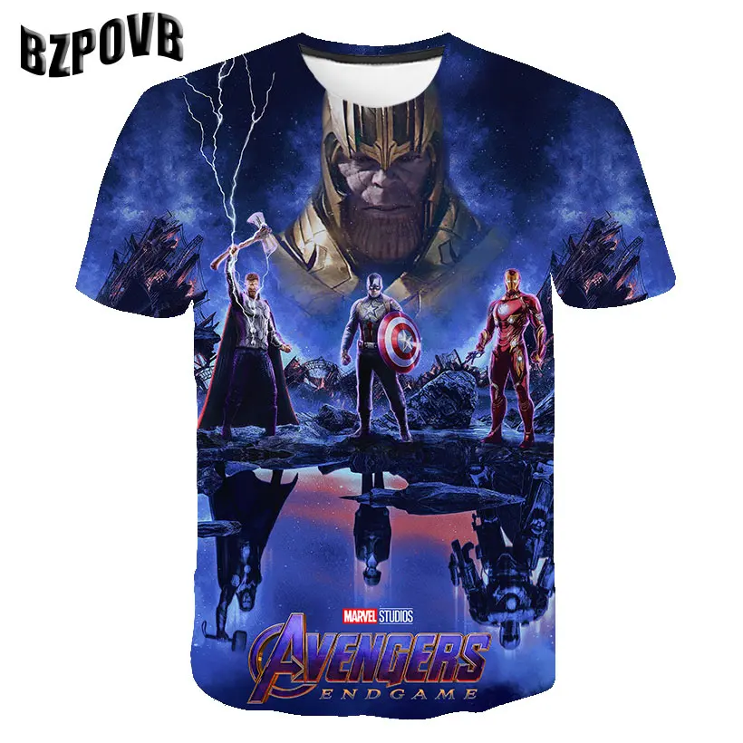 

2019 New fashion design t shirt men/women Avengers Endgame 3D print t-shirts Short sleeve Harajuku style tshirt tops AS S
