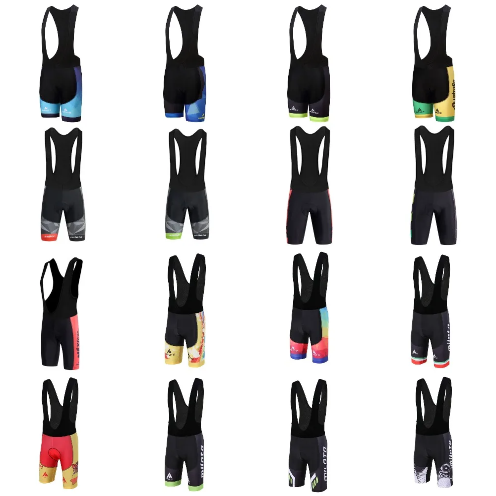 

MILOTO Top quality Coolmax 5D Padded Cycling Bib Shorts Shockproof MTB Bicycle Bib Shorts Road Bike Ropa Ciclismo Tight Shorts