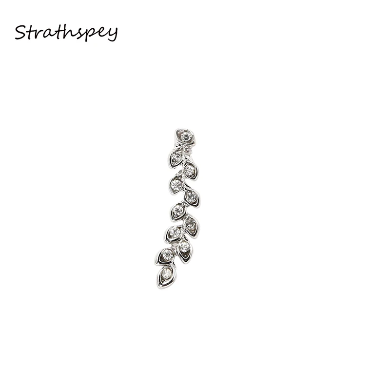 

STRATHSPEY Crystal Rhinestone Clip Earring Cuff Sweep Wrap Silver Ear Climber Ear Clip Cuffs Earrings Women Punk Jewelry Gift