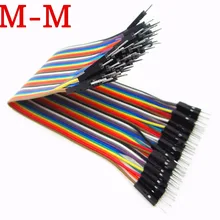 40 шт. в ряд Dupont кабель 20 см 2,54 мм 1pin 1 p-1 p папа-папа Перемычка провода Прямая поставка