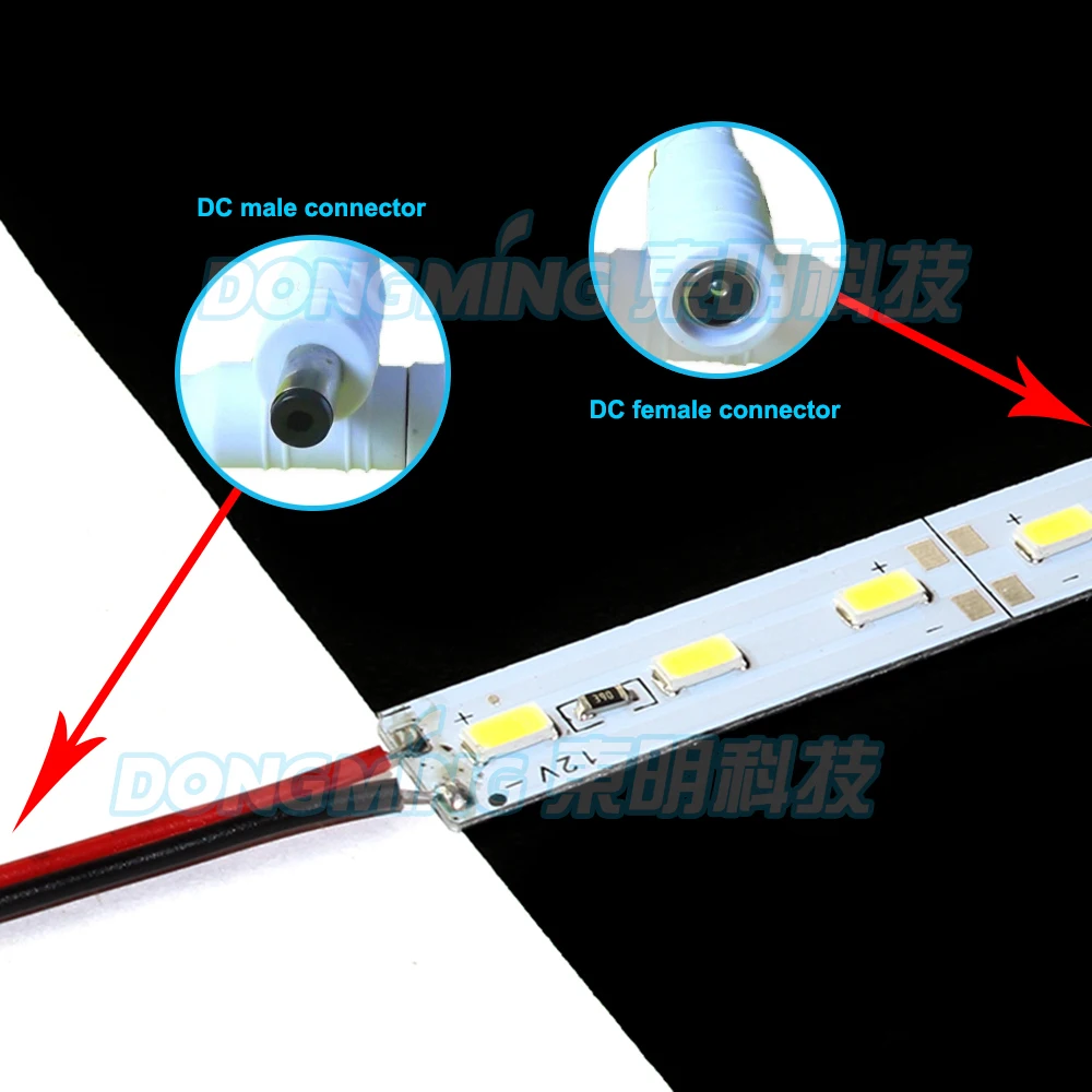 Светодиодная лента 5630 smd 36 светодиодов 50 см с U алюминиевым профилем + крышка из