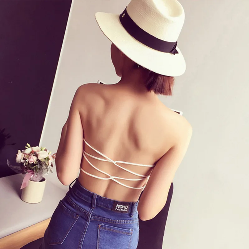 Fashion Sexy Lady Wrapped Chest Cloth Stretch Lace Top Tube Women's Girls Soft Strapless Jacquard Lace Bra (10)