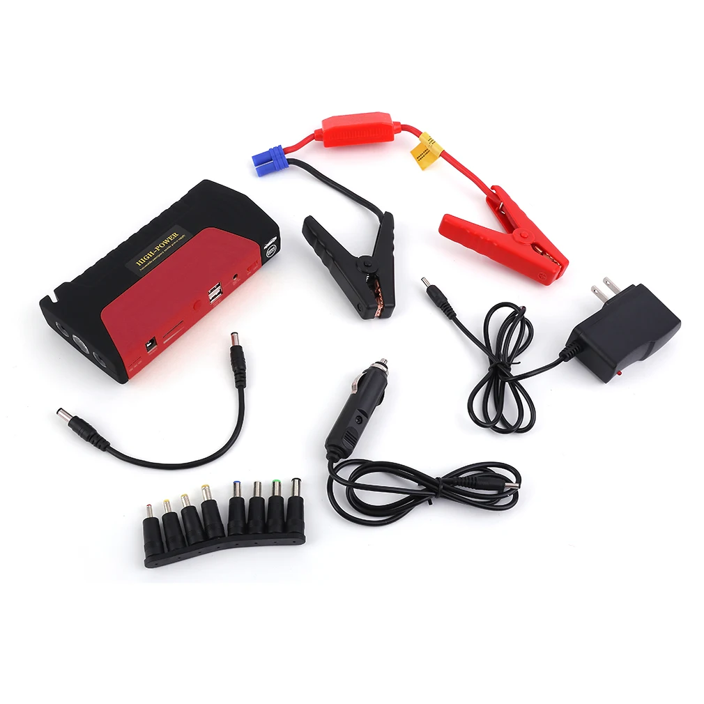 68000ma Portable Car Jump Starter Cars Auto Emergency Start Power Bank With Three Lights Engine Booster