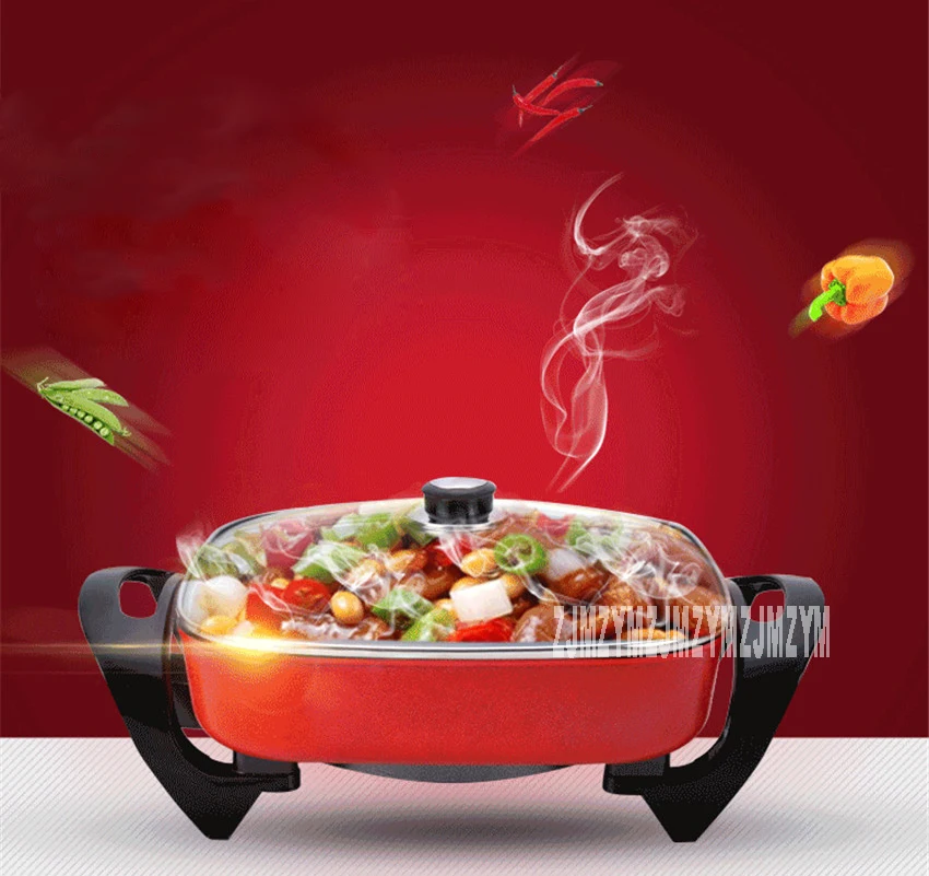 Главная Корейский Электрический hot pot многофункциональный большой емкости Электрический hot pot дым антипригарным электрическая плита общежитии горшок