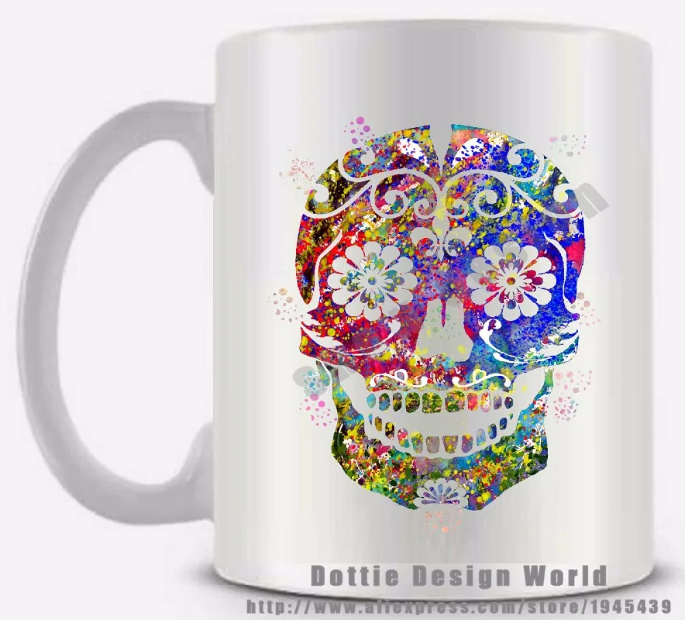 2017 New Mexican Sugar Skull Ceramic coffee tea milk mug cup funny