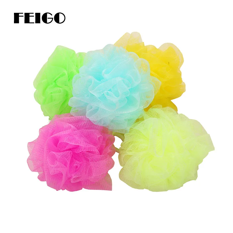 

FEIG 1Pcs Bath Sponge Body Brush Cute Multi Color Bath Towel Rub Flower Shower Ball Bath Spa Product Bathroom Accessories F05