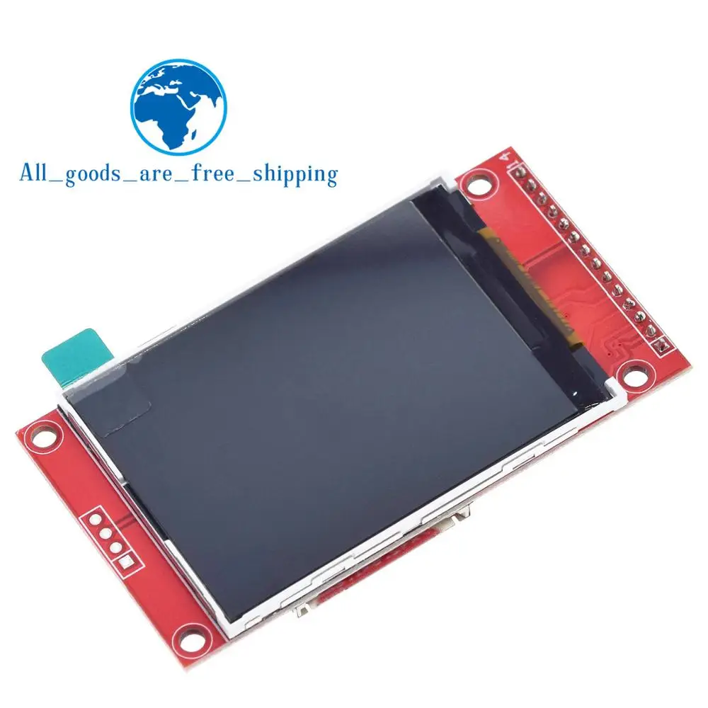 2," 2,4 дюйма 240x320 SPI TFT lcd модуль последовательного порта 5 В/3,3 В PCB адаптер Micro SD карта ILI9341 ЖК-дисплей белый светодиодный для arduino