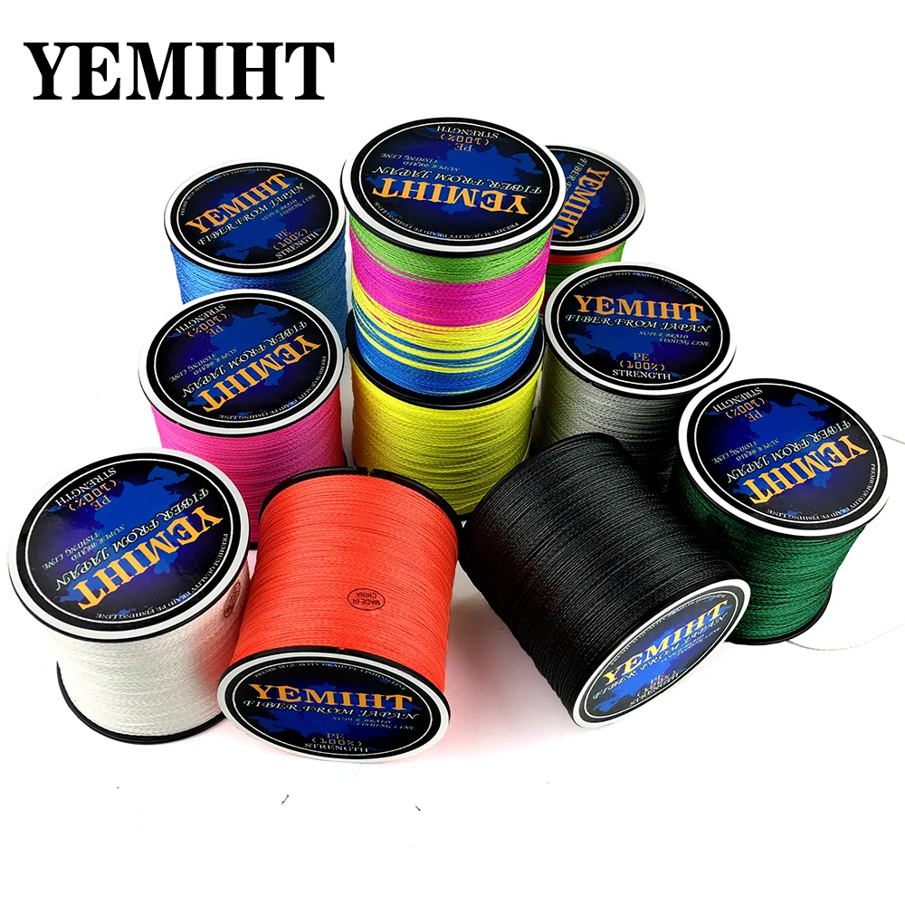 YEMIHT 4 нити 300 м супер сильный Карп Рыболовная плетеная леска 10 120 фунтов 0 11 мм 70