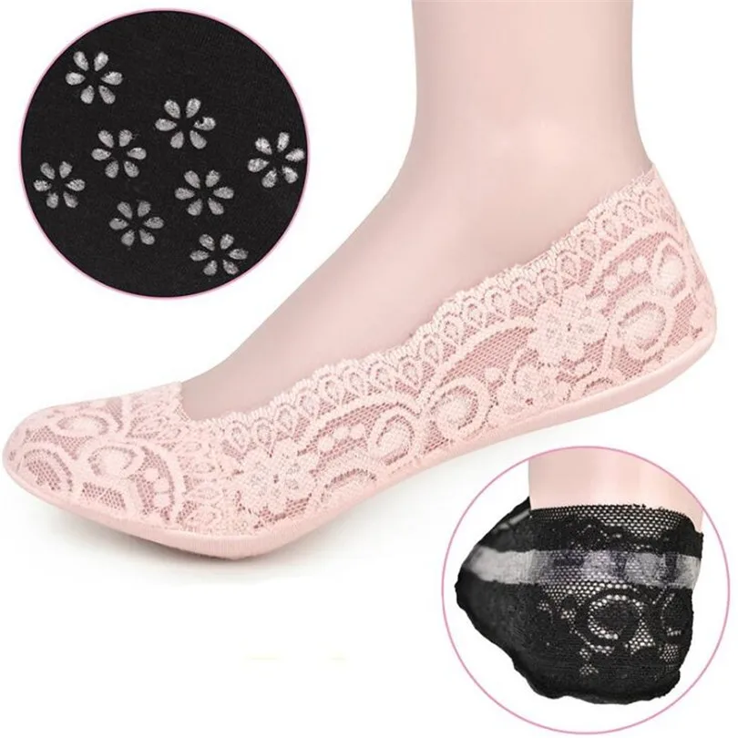 

YRRETY 1PC 2019 Summer New Women Fashion Antiskid Invisible Liner Cotton Lace Flower Low Cut Ankle Socks Solid Casual Sexy Sock