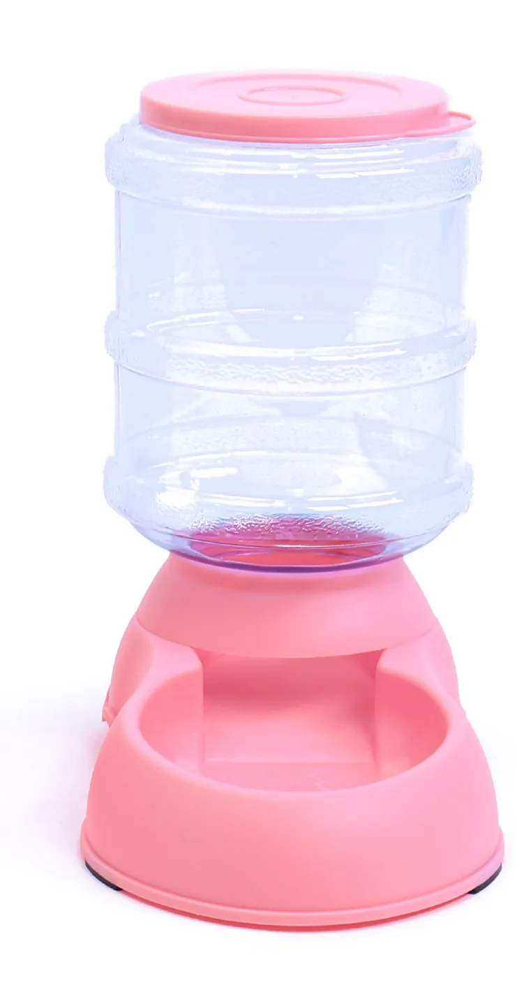 3.75L Автоматическая питательная миска для кошек поилки для собак контейнер для еды диспенсер для воды кошачий фонтан товары для домашних животных - Цвет: pink feeder