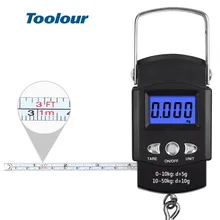Toolour 50 кг x 10 г, портативные цифровые весы для багажа, для путешествий, рыбалки, взвешивания, электронный крючок, весы для двора, весы, инструменты для взвешивания