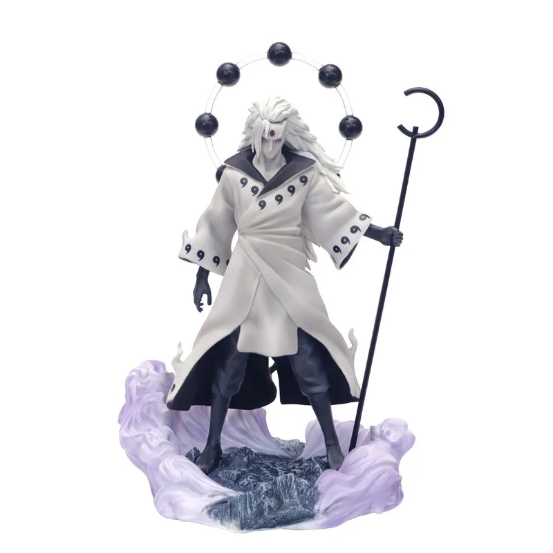 

New Uchiha Madara Rikudō Sennin Ootutuki Hagoromo Naruto PVC Action Figure Facial Replacement Ver. Collection Model Toy 26cm