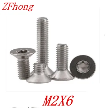 

500pcs/lot M2*6 m2 x 6 Flat torx countersunk head machine screw