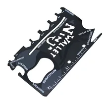 Открытый многоцелевой стальной инструмент карты шестигранный ключ Отвертка линейка консервный нож инструмент для выживания EDC Карманный Мультитул инструмент для кемпинга