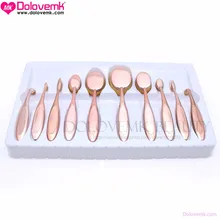 10pcs Makeup Brushes Kit Multipurpose Toothbrush Oval ShapeFoundation Powder Eyebrow Make up Brushes Beauty Tools