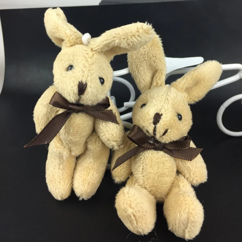 

5 Pcs Kawaii Mini Rabbit 11CM Soft Toy Cute Rabbit Stuffed Animal Toy Small Pendant For Child Phone Gift Wedding DWJ059