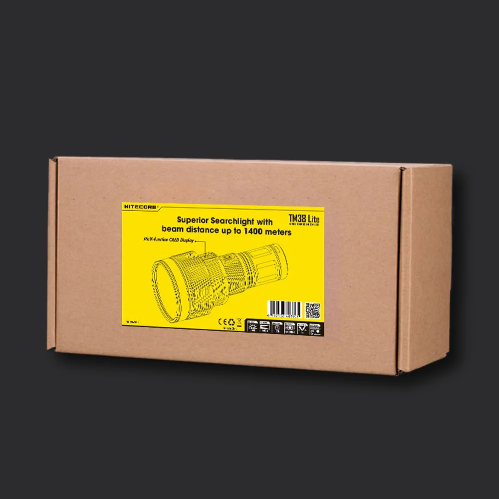 NITECORE TM38 Lite аккумуляторная фонарик CREE XHP35 Здравствуйте D4 Макс 1800 люмен Открытый