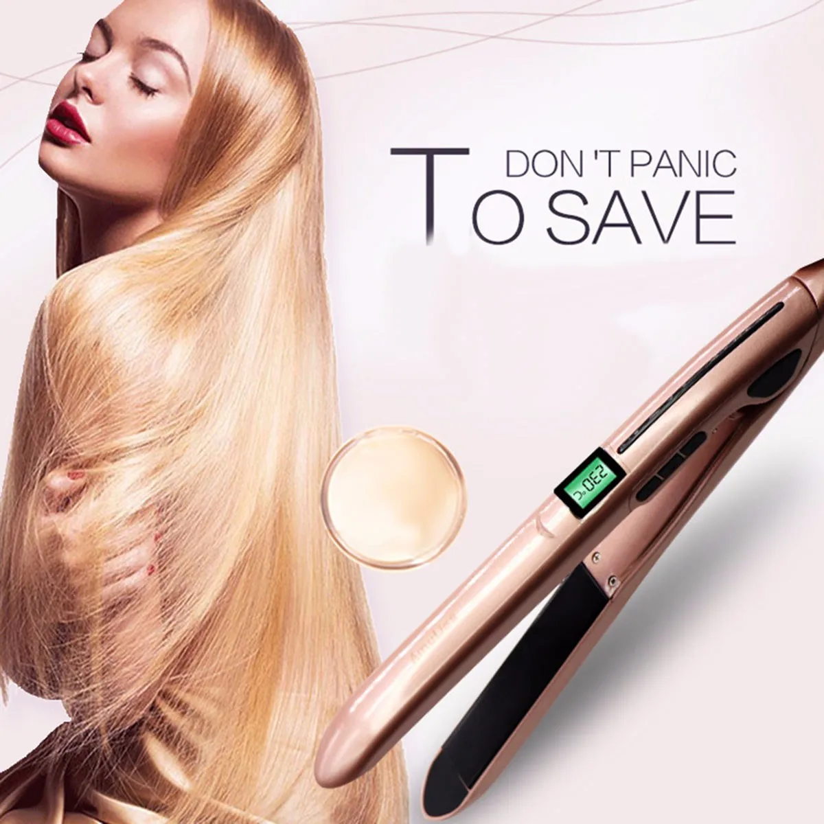 

Professional Hair Straightener With LONIC + Infrared Hair Straightener Straightening Iron +LCD Display Hair Flat Iron