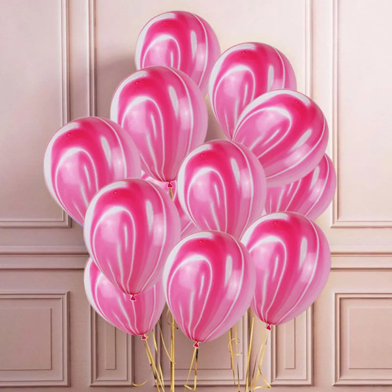 

12inch Wedding Decoration Marble Agate Balloon 10pcs Colorful Latex Balloons Baby Shower Decoration Kids Party Supplies