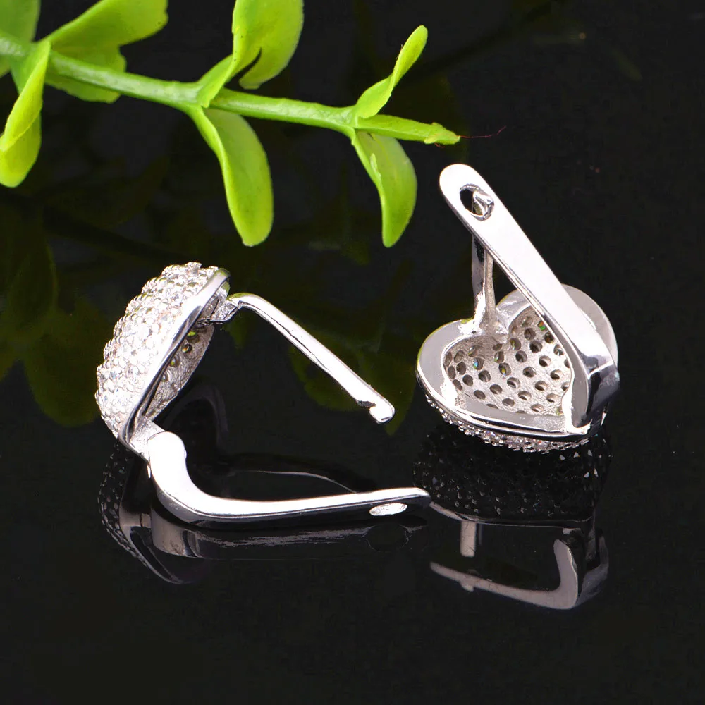 MEGREZEN свадебные серьги и ожерелье с камнями для невесты Joyas De Plata кубический