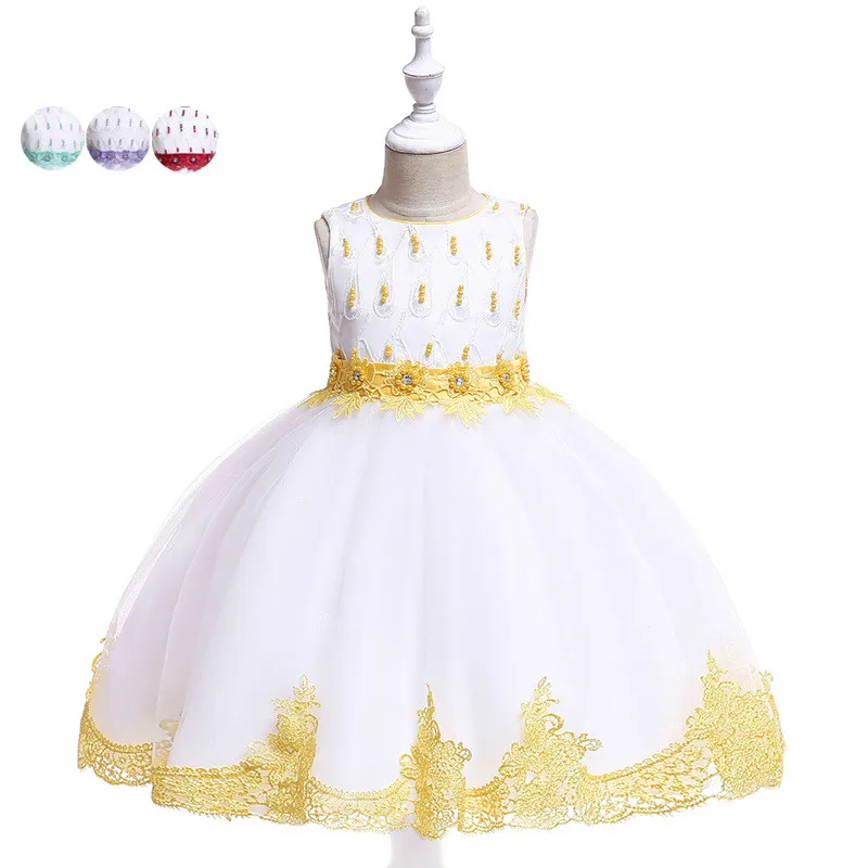 

Festival Party Girls Dress for 4 To 10 Years Old Girl Dresses Princess Beading 4 Choose