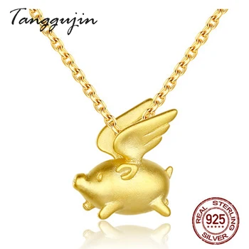 

Necklace Women Silver 925 Sterling Silver Necklace With Pig Pendant Necklaces For Women Woman 2019