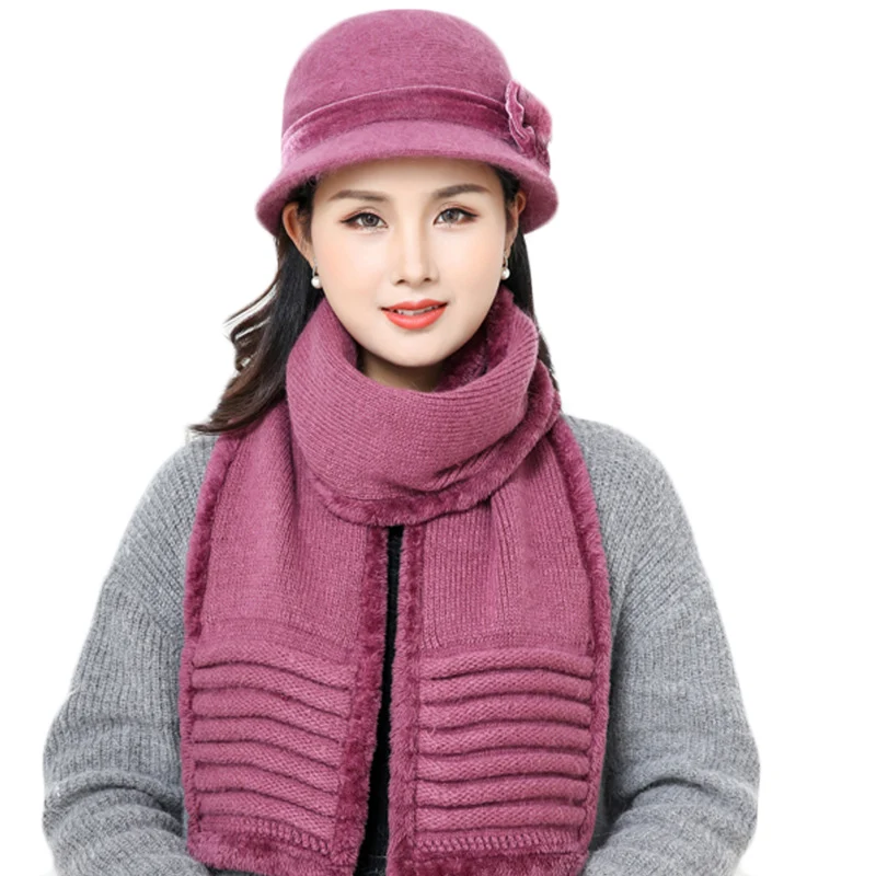 Женская зимняя шапка и шарф из кроличьего меха|hat scarf set|scarf sethat |