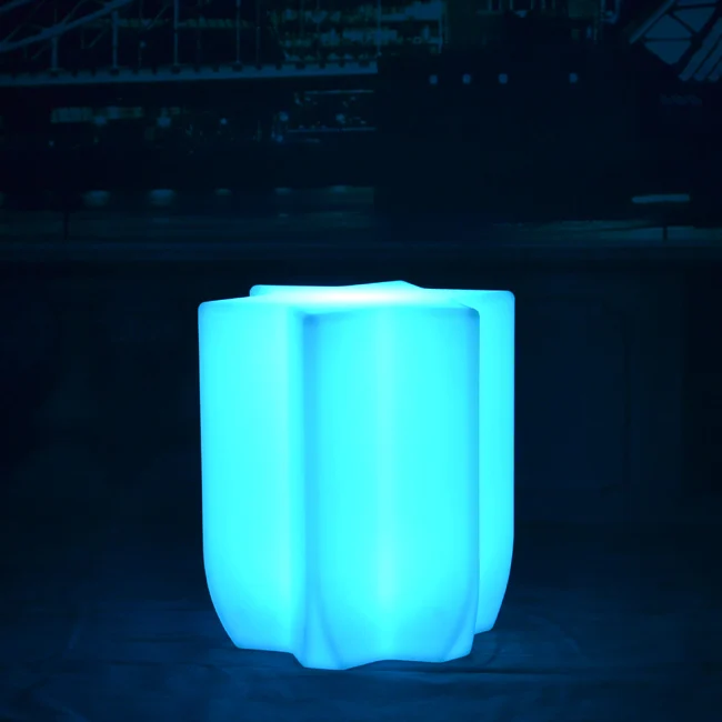 Skybess SK-LF35N (L42*W37*H45cm) Rechargeable LED Bar Stool Chair 16 Color Changing with remote Table Chair for Furniture 1pc