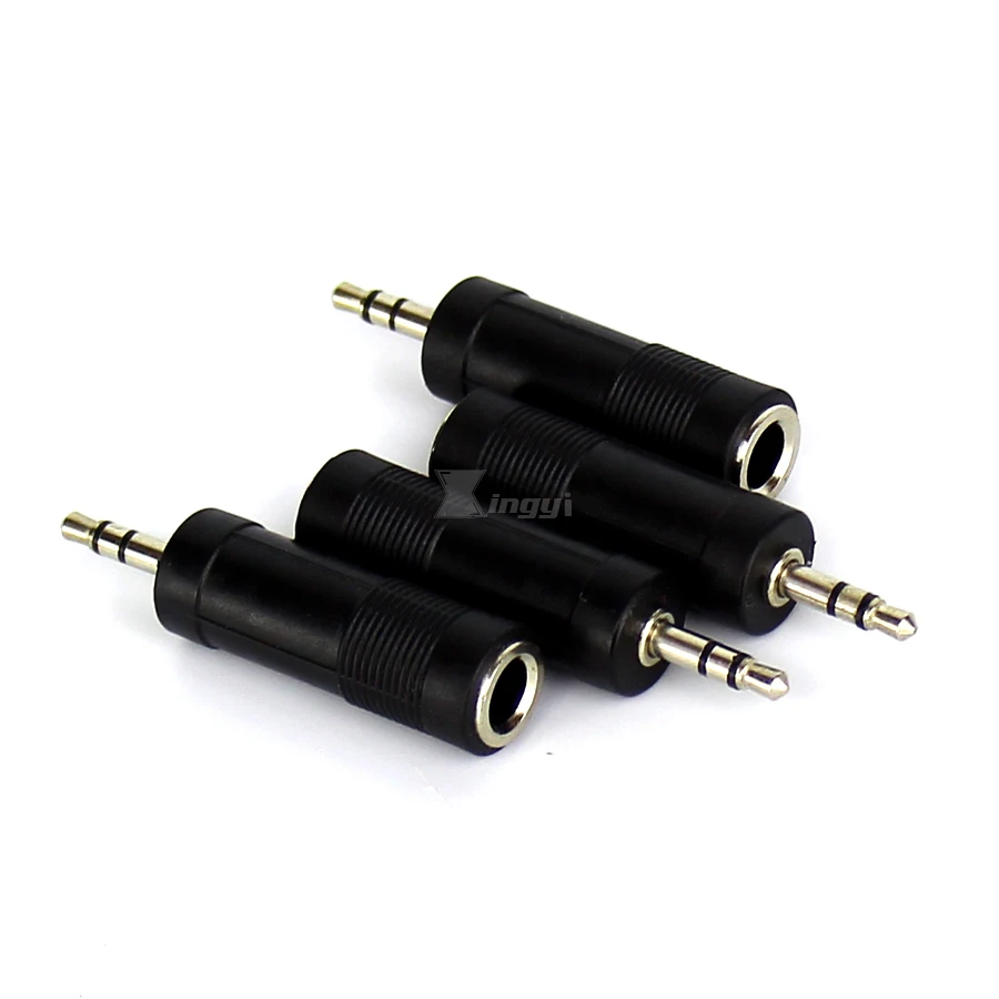 

4PCS 1/8" 3.5 mm Male Jack to 1/4" 6.35 mm Plug TRS Converter Stereo 3.5mm to 6.5mm Audio Adapter Karaoke Microphone Connector