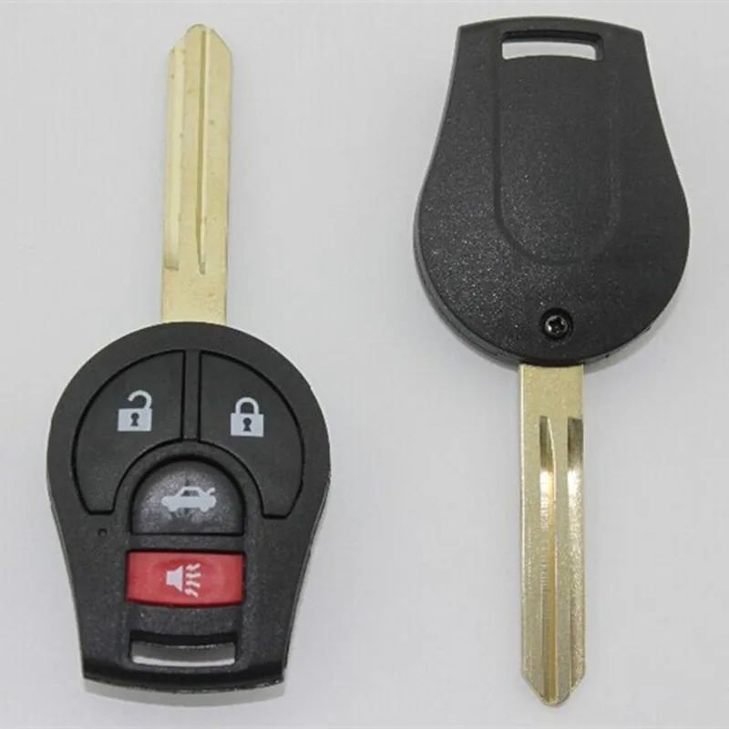 

DAKATU Replacement Remote Key Shell 3+1 4 Button FOB for Nissan Maxima Altima Sentra Versa