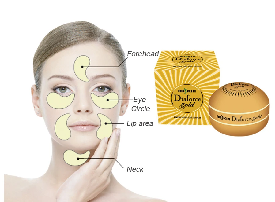 Folhas sob Olho Coreia Miskin Diaforce Ouro Hydrolised Colágeno Gel Olho Remendo 60 Anti Rugas Removedor Círculo Escuro 9 High Quality Beleza e saúde
